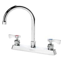 T&S B-1142 Deck Mount Faucet - 5 3/4" Swivel Gooseneck Spout, 8" Centers thumbnail 2