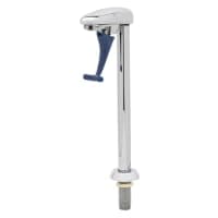T&S B-1210 Glass Filler, Pedestal Push Back, Deck Mount, Blue Lexan Arm thumbnail 3