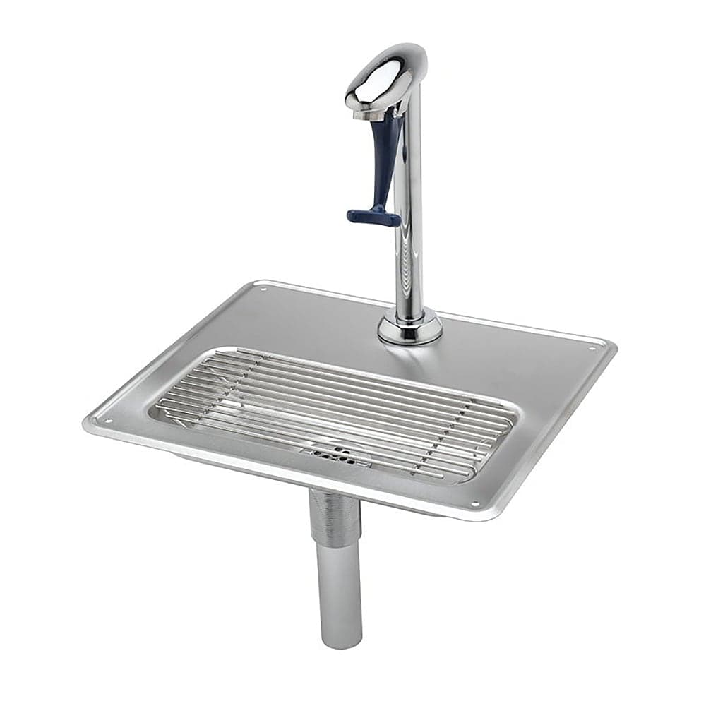 T&S B-1230 Water Station, 10 1/2 in, Push Back Glass Filler