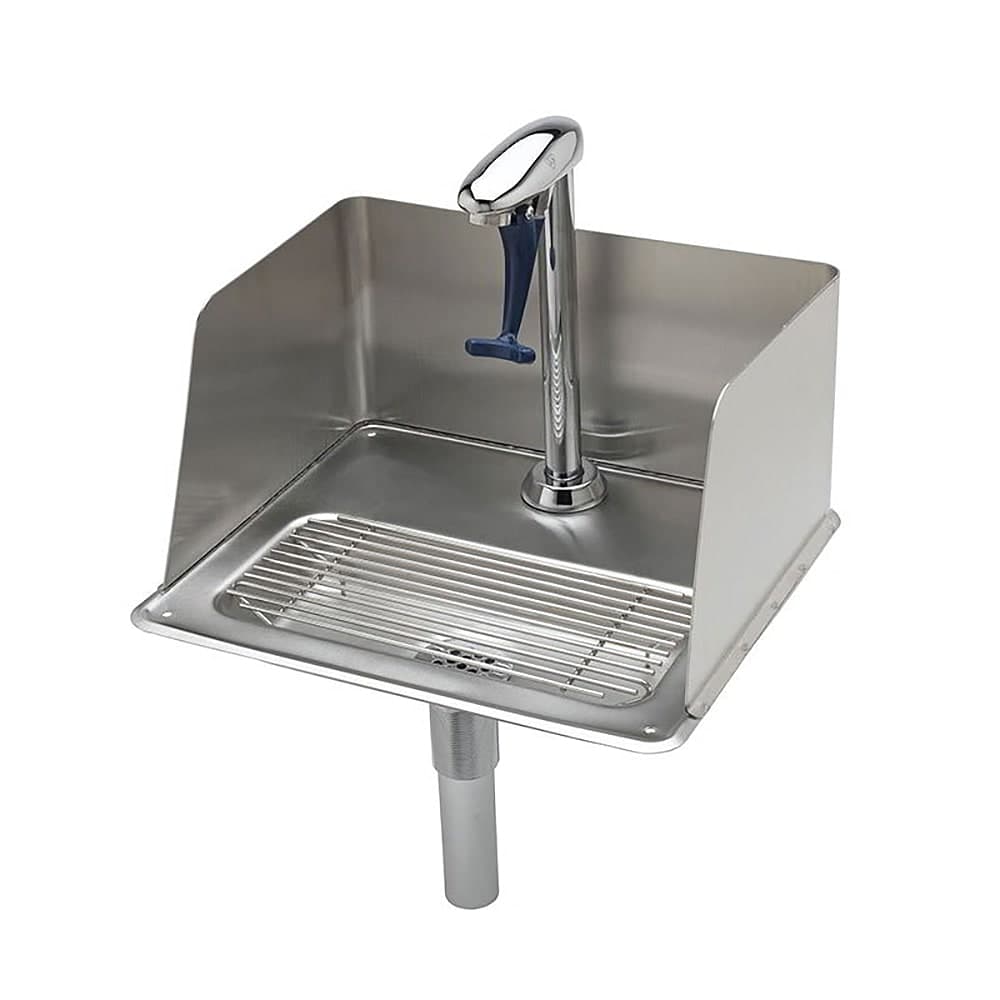 T&S B-1235 Water Station w/ Splash Guard, 10 1/2 in, Push Back Glass Filler