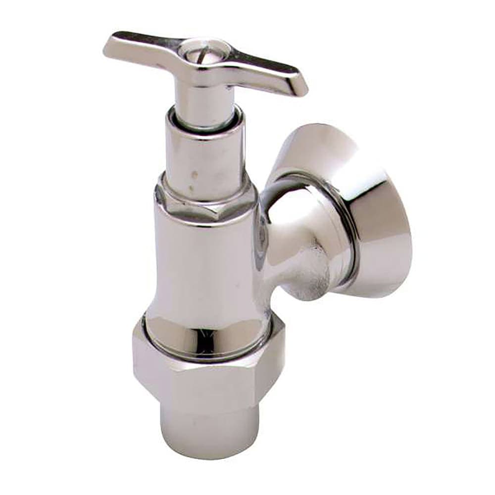 T&S B-1355 Loose Key Angle Stop w/ Key Style Shut Off Valve, Chrome Plated