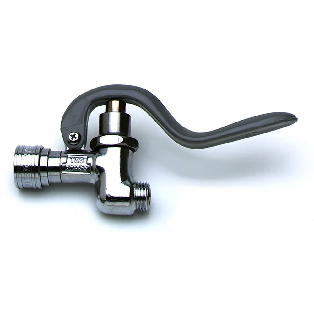T&S B-1420 Automatic Squeeze Valve, Quick Connect Socket, Attaches to SS Hoses