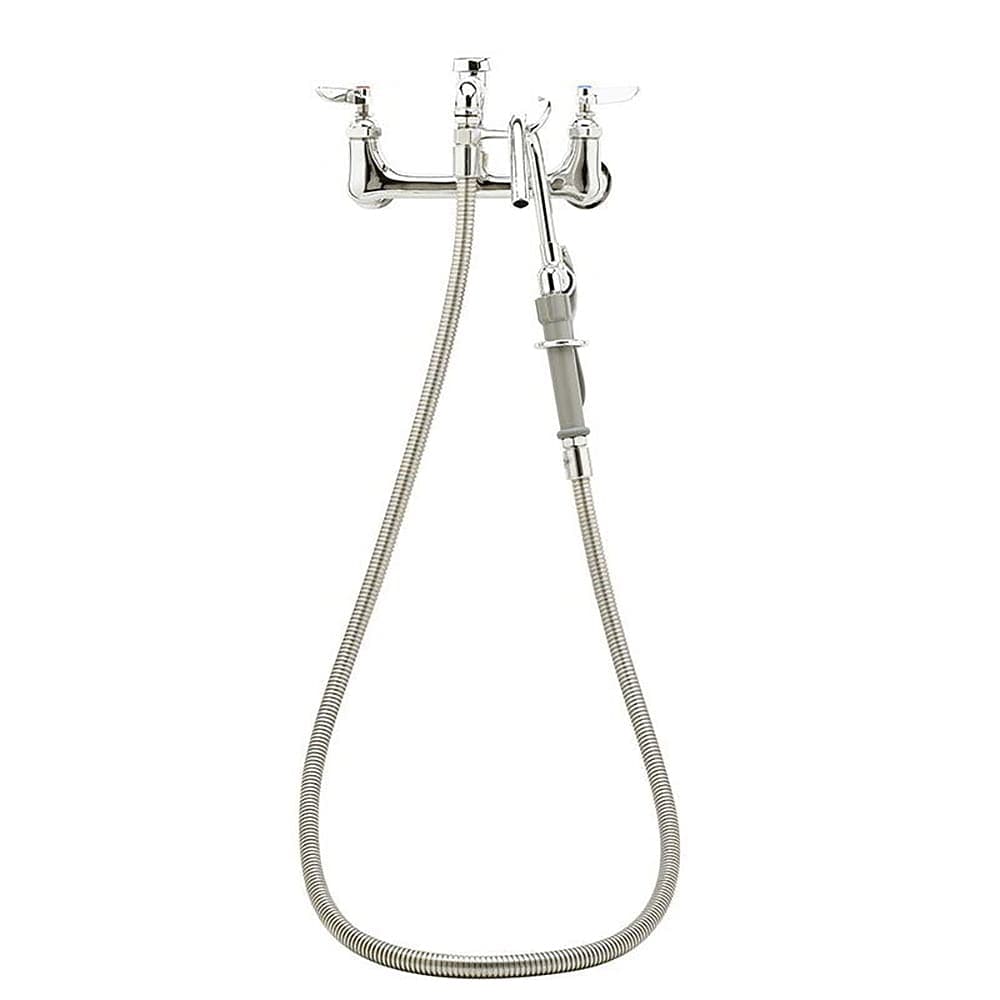 T&S B-2313 Pot Filler Faucet, Quick Disconnect Spray, Wall Hook