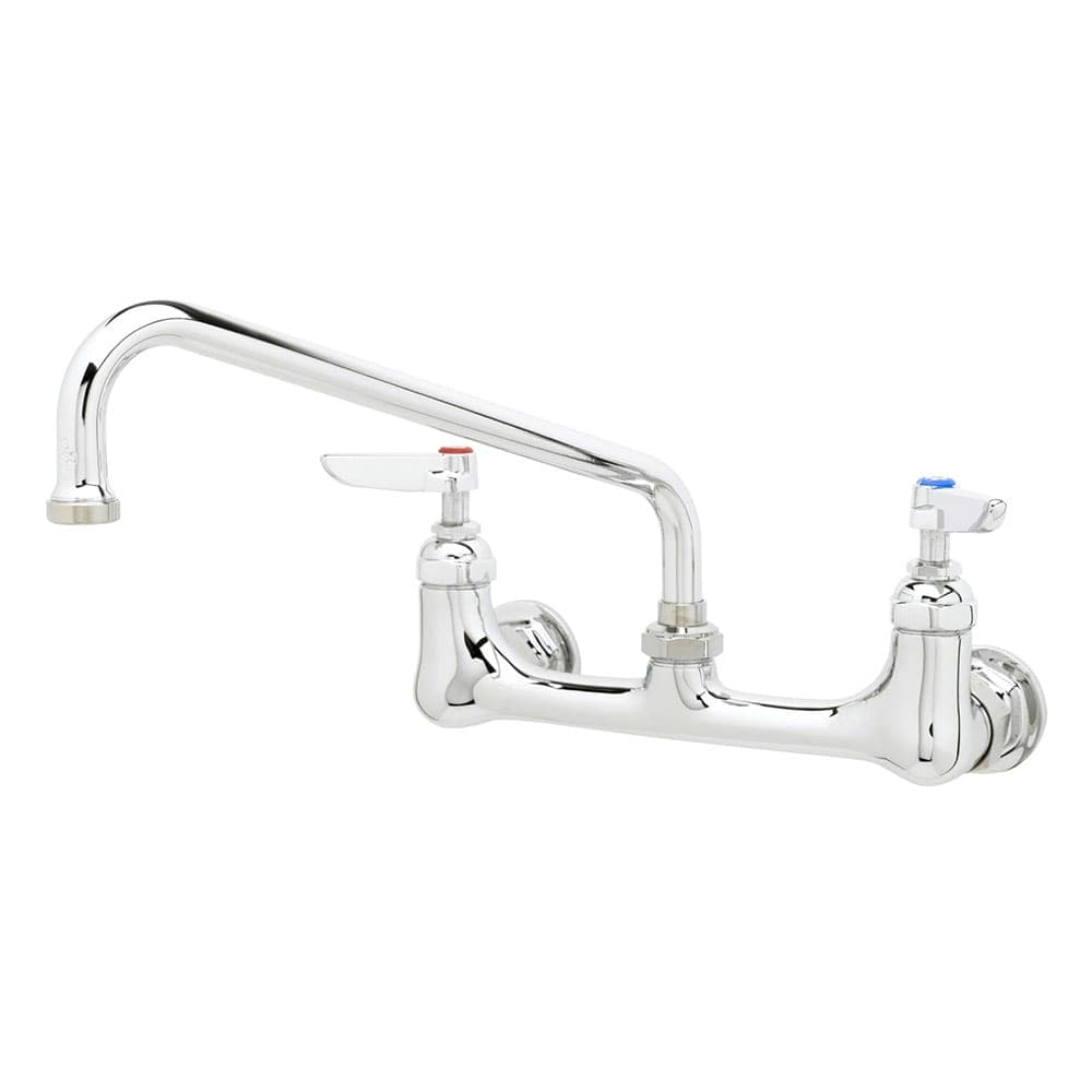 T&S B-2342 Splash Mount Faucet - 10" Swing Spout, 8" Centers