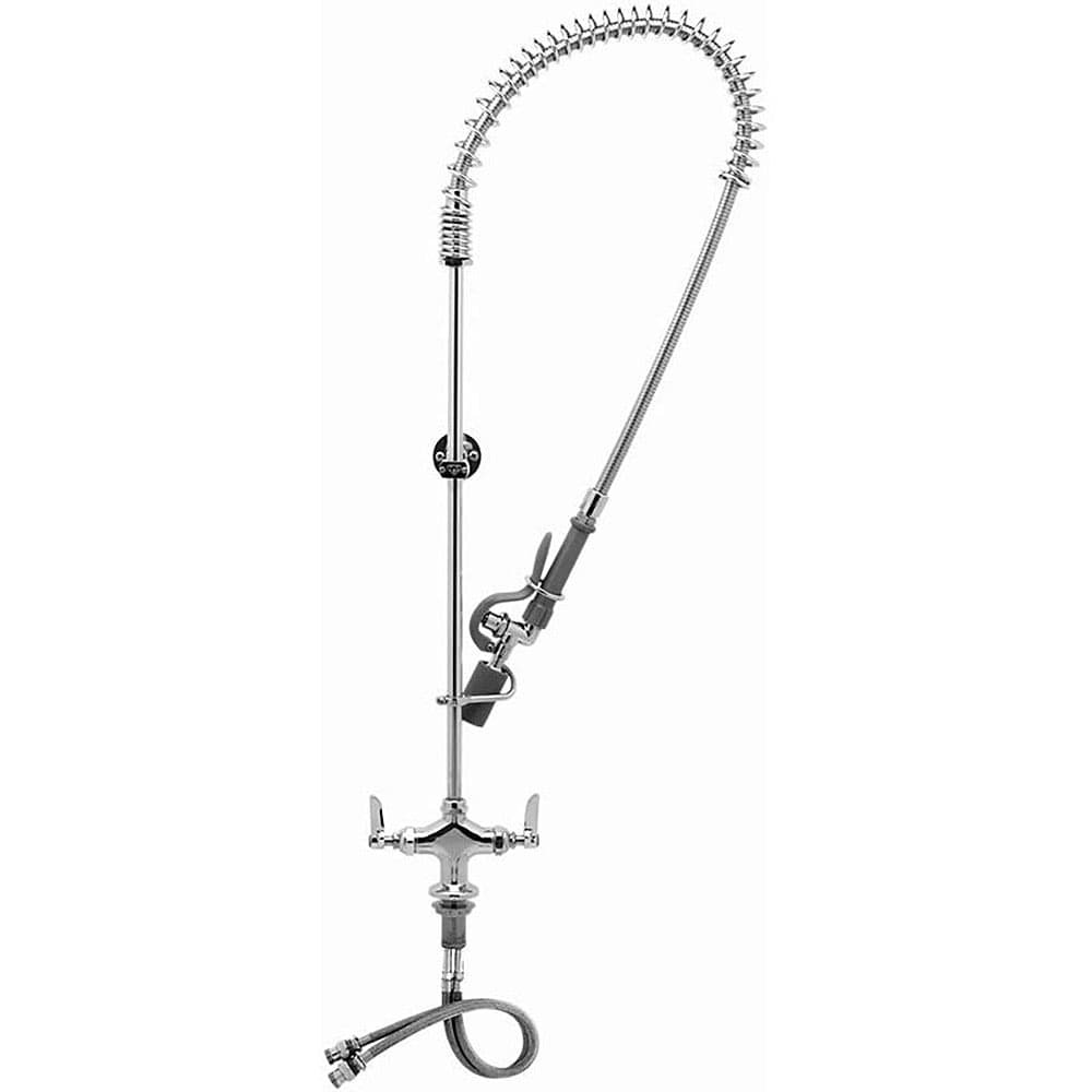 T&S B-2349-C 42"H Deck Mount Pre Rinse Faucet - 13/20 GPM, Base with Nozzle