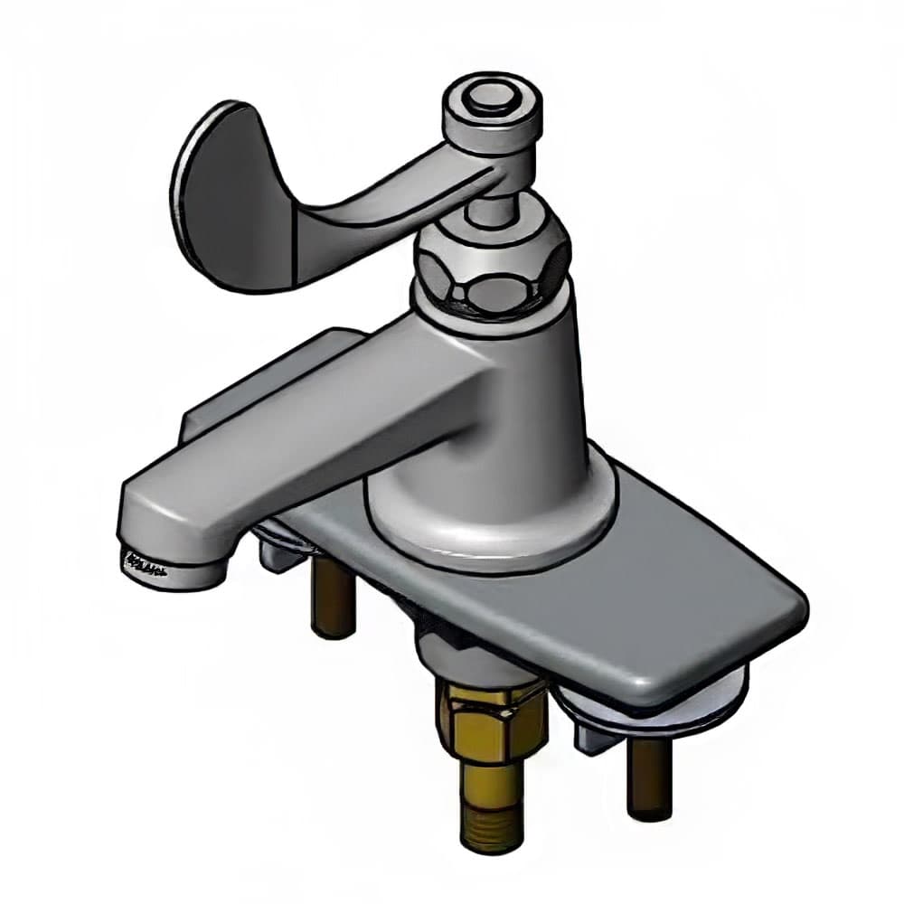 T&S B-2460 Deck Mount Lavatory Faucet w/ 4" Wrist Action Handle