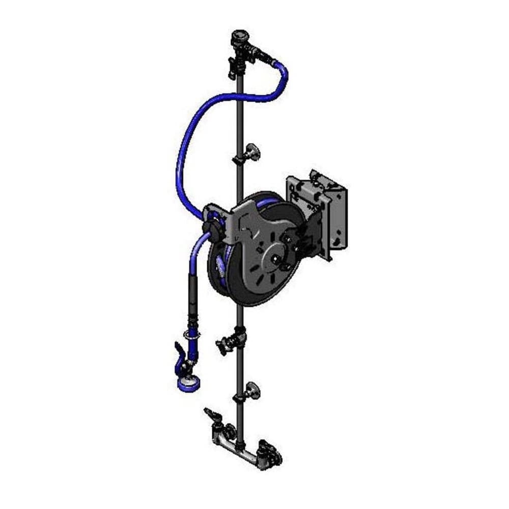 T&S B-7232-U01WS2E Open Hose Reel Assembly w/ 15 ft Hose, 3 7/10 GPM