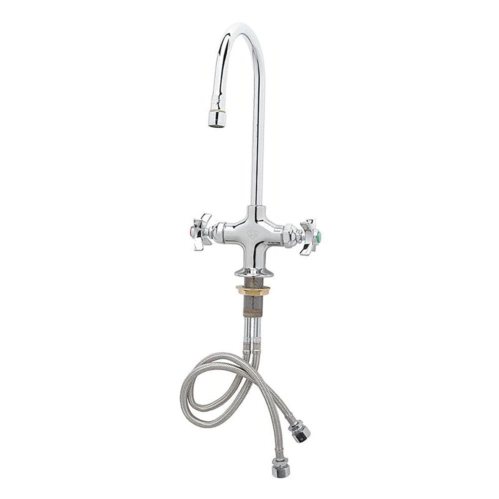 T&S BL-5700-04 Lab Mixing Faucet w/ Rigid Gooseneck, Aerator