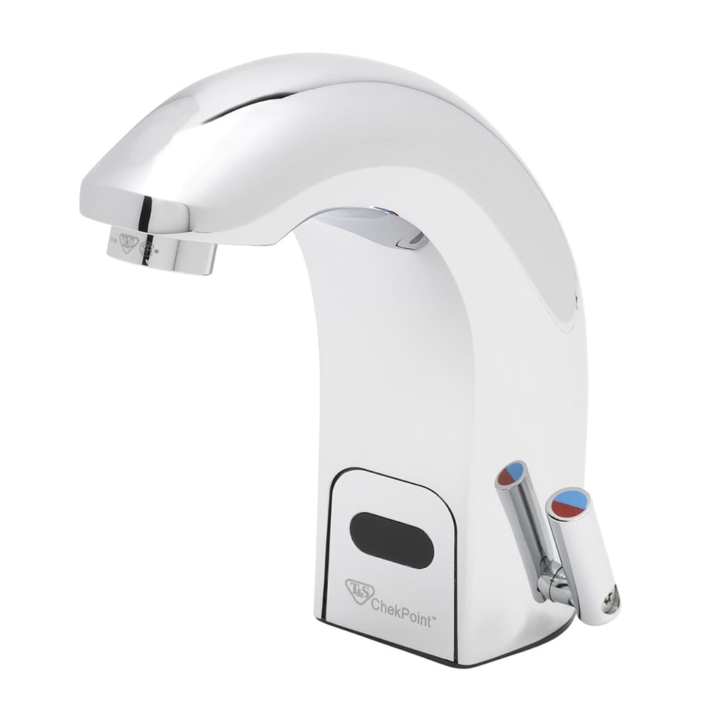 T&S EC-3142 Deck Mount Electronic Faucet - Single Hole, Cast Spout, 100-240v/1ph