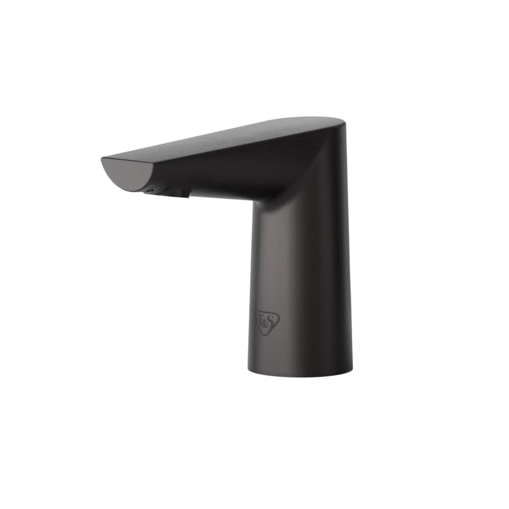 T&S ECW-3152-MB WaveCrest Deck Mount Electronic Faucet - Single Hole, Fixed Spout, Battery Operated, Matte Black