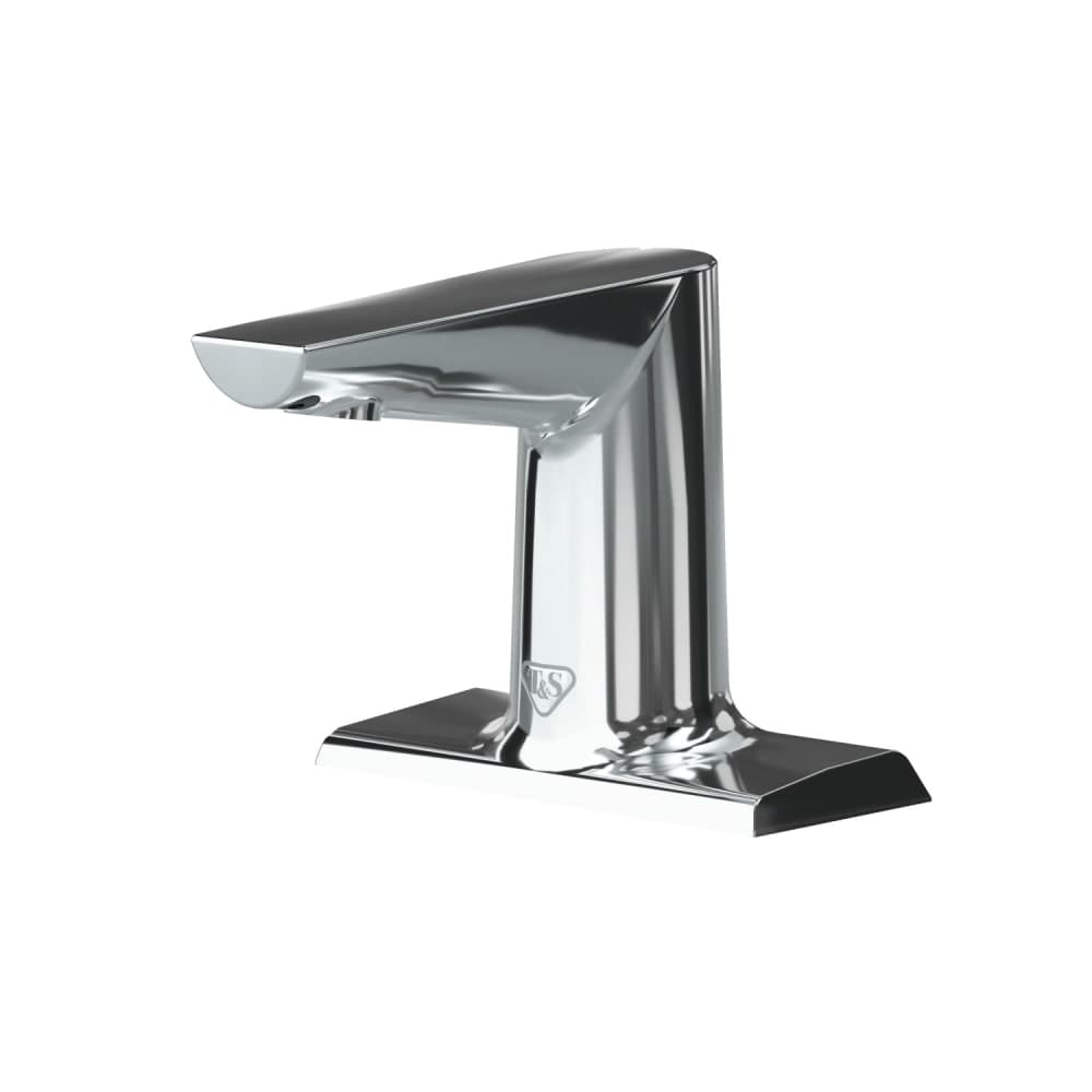 T&S ECW-3153 WaveCrest Deck Mount Electronic Faucet - 4" Centerset, Fixed Spout, Battery Operated