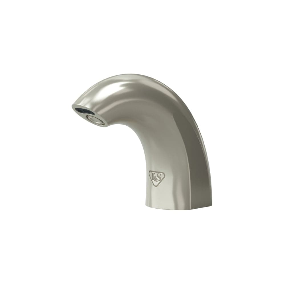 T&S ECW-3158-BN WaveCrest Deck Mount Electronic Faucet - Single Hole, Fixed Spout, Battery Operated, Brushed Nickel