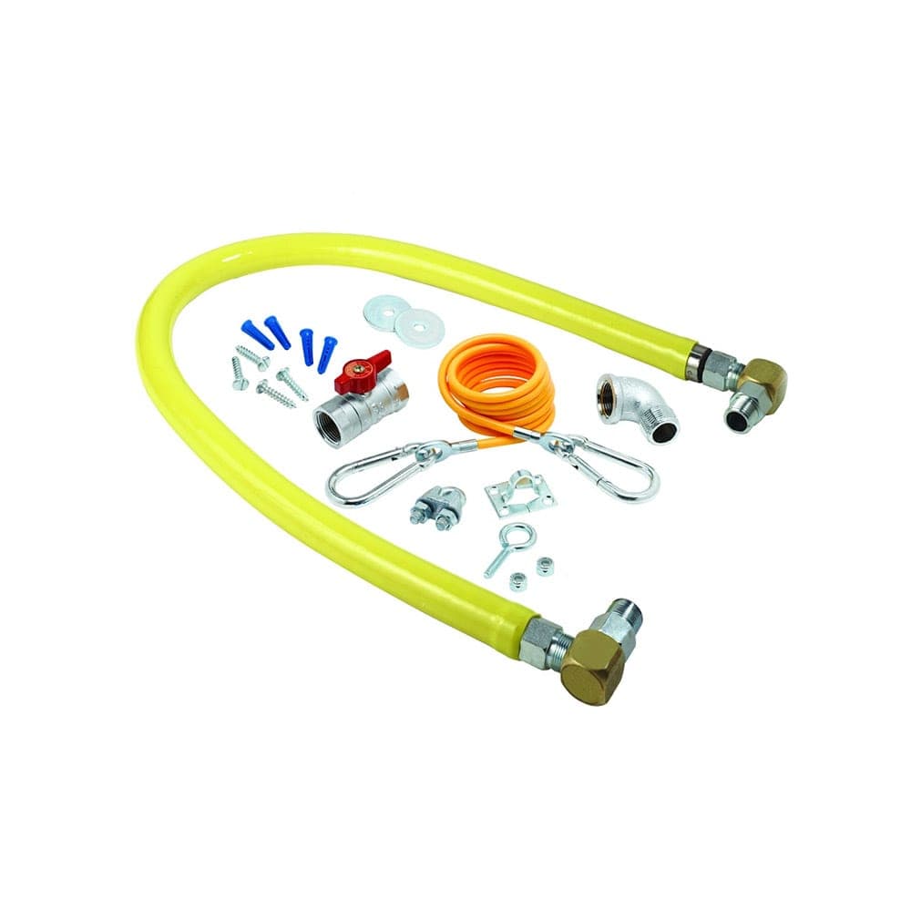 T&S HG-2C-60SK 60" Gas Connector Kit w/ (2) SwiveLink Swivels, (1) 90° Elbow - 1/2" NPT