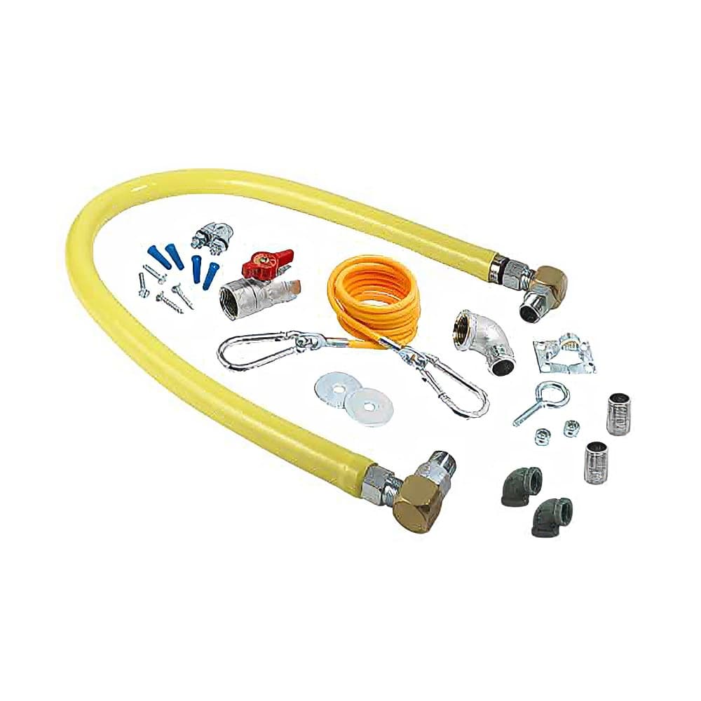 T&S HG-2D-36SK-FF 36" SwiveLink Gas Hose w/ Cable Kit - 3/4" NPT