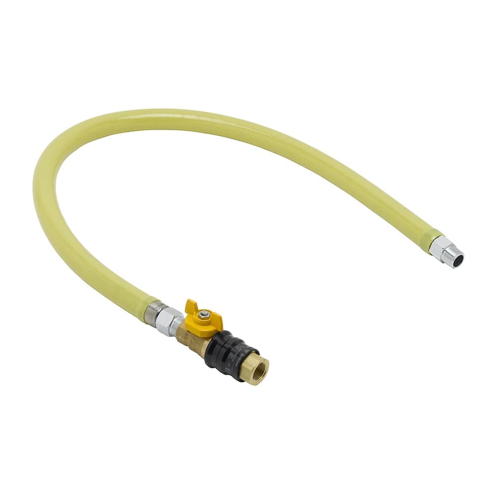 T&S HG-4D-36G 36" Gas Connector Hose w/ Quick Disconnect & 90° elbow