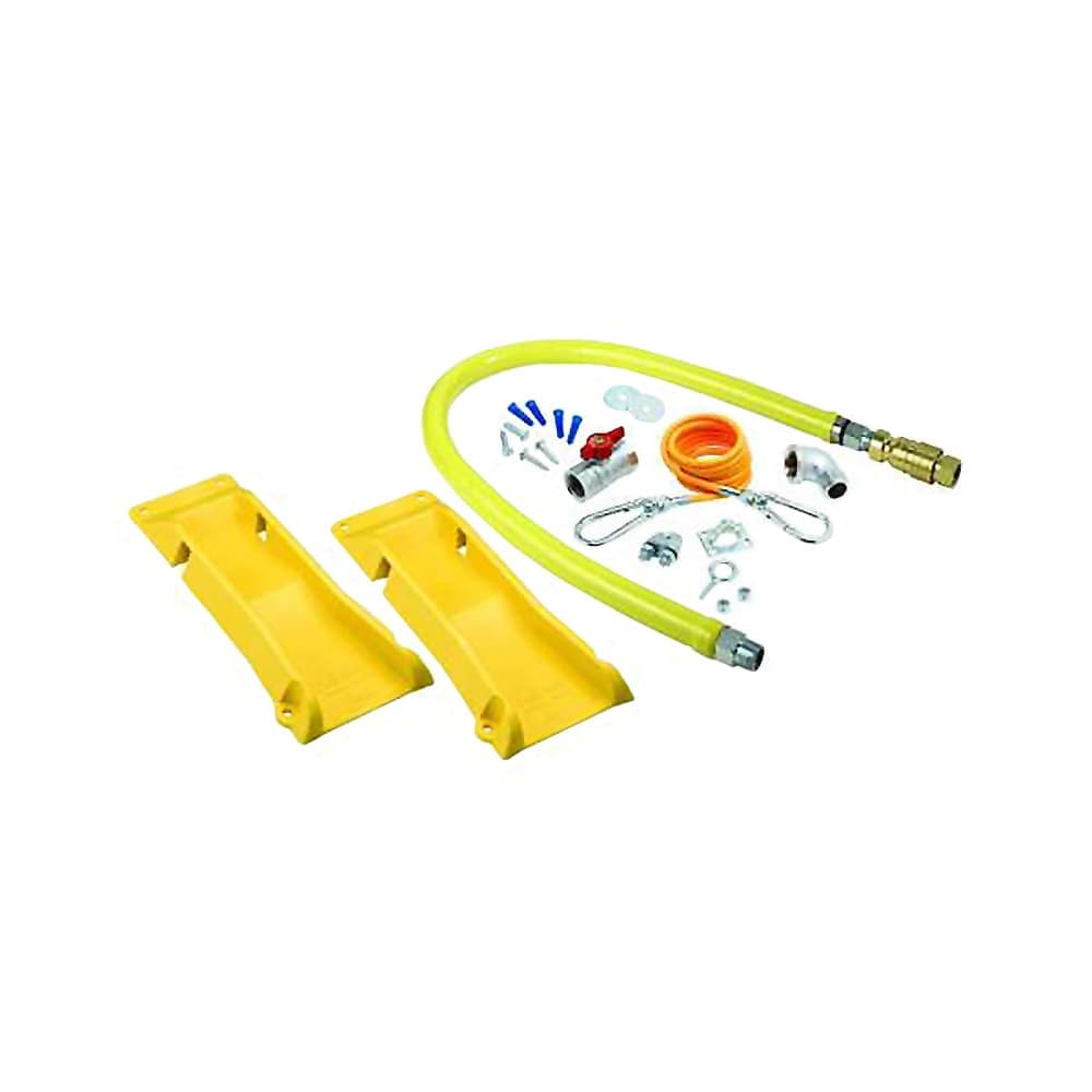 T&S HG-4D-48K-PS 48" Gas Appliance Connector w/ Quick Disconnect & Posi-Set Devices - Stainless Steel, 3/4" NPT