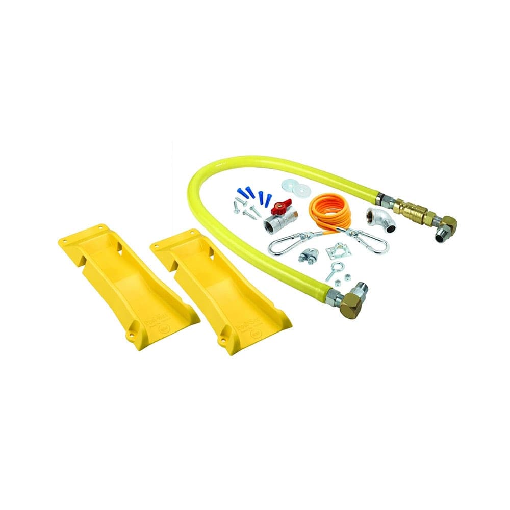 T&S HG-4D-48SK-PS 48" SwiveLink Gas Connector Kit w/ Quick Disconnect - Stainless Steel, 3/4" Connection