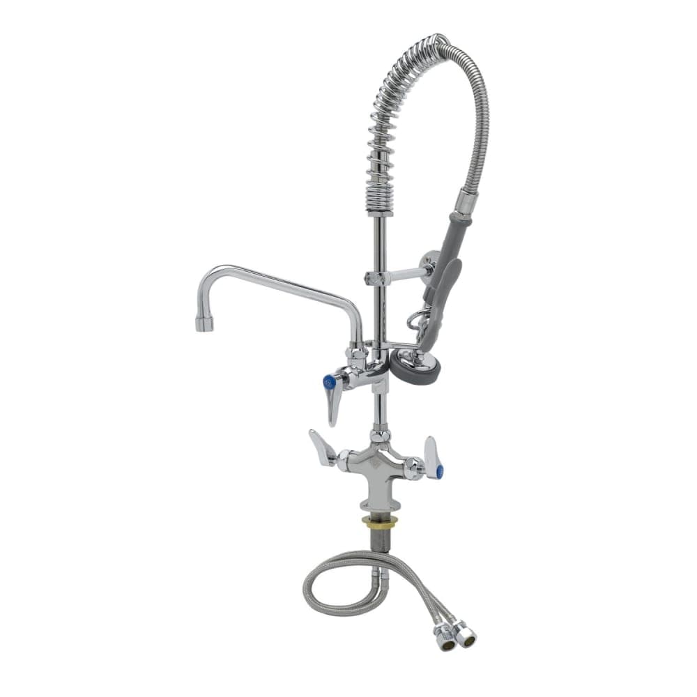 T&S MPZ-2DLN-08-CRF Deck Mount Pre Rinse Unit w/ 18" Hose & Lever Handles