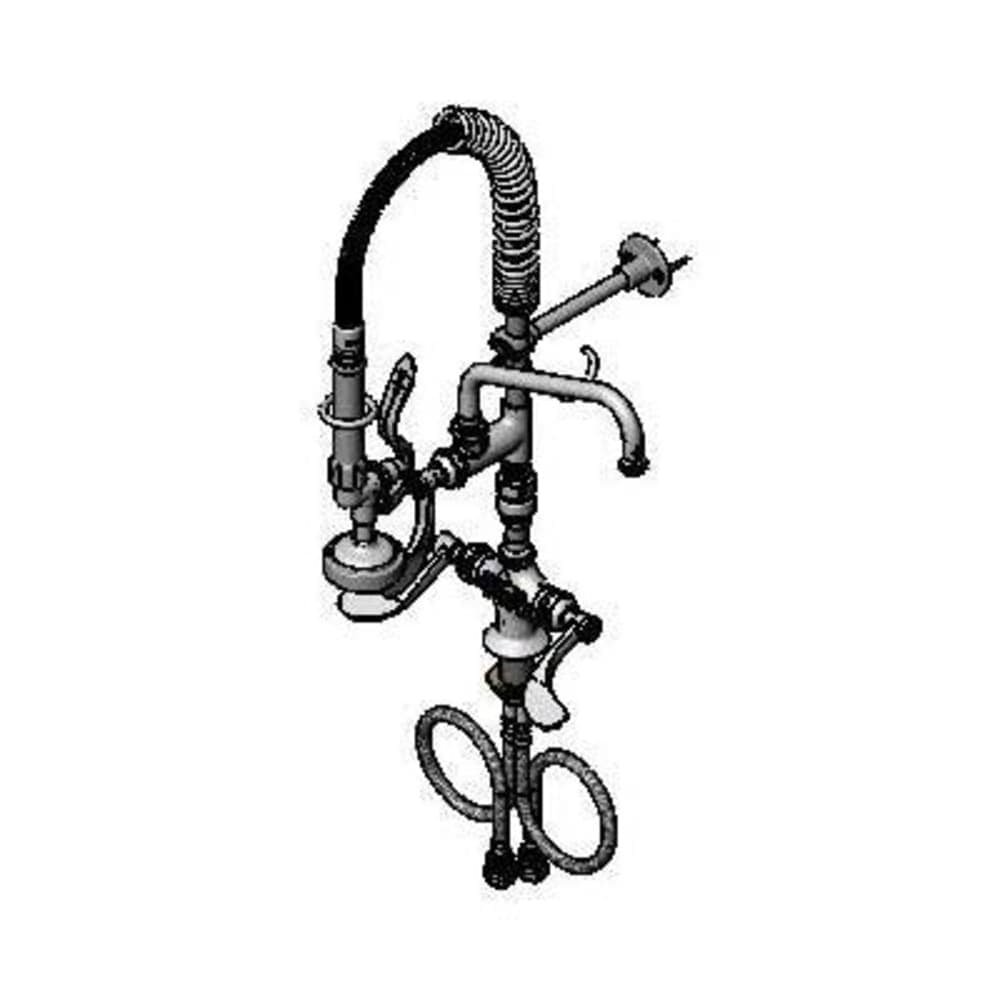 T&S MPZ2DWV08 23 13/16"H Deck Mount Pre Rinse Faucet - 1.15 GPM, Base with Nozzle