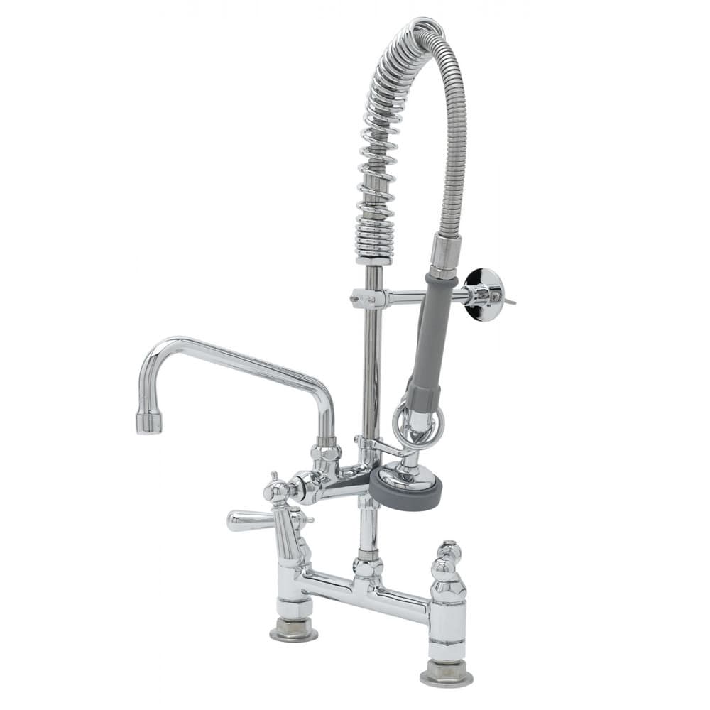 T&S MPZ8DCN08 24 9/16"H Deck Mount Pre Rinse Faucet - 1.15 GPM, Base with Nozzle