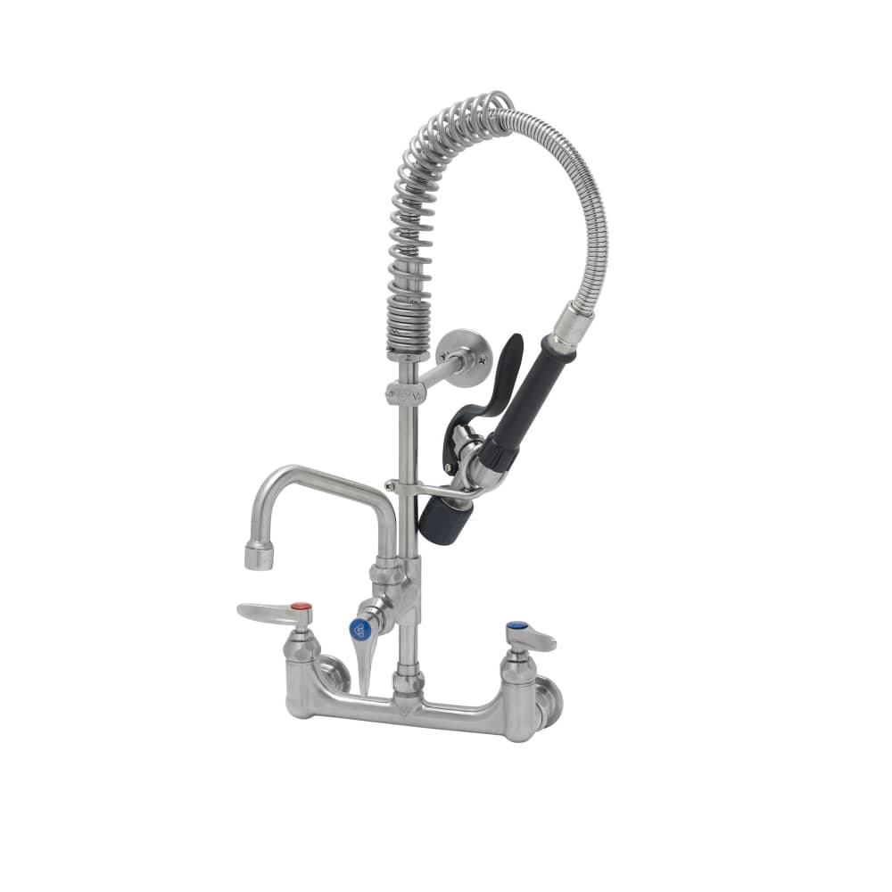 T&S SMPM-8WLN-06 22 1/8"H Wall Mount Pre Rinse Faucet - 1.07 GPM, Base with Nozzle
