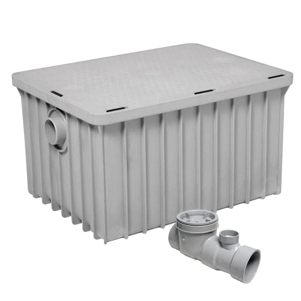 Canplas 3935A03 Grease Trap, 35 Gal/Min, 70 lb Capacity, 3" Connection