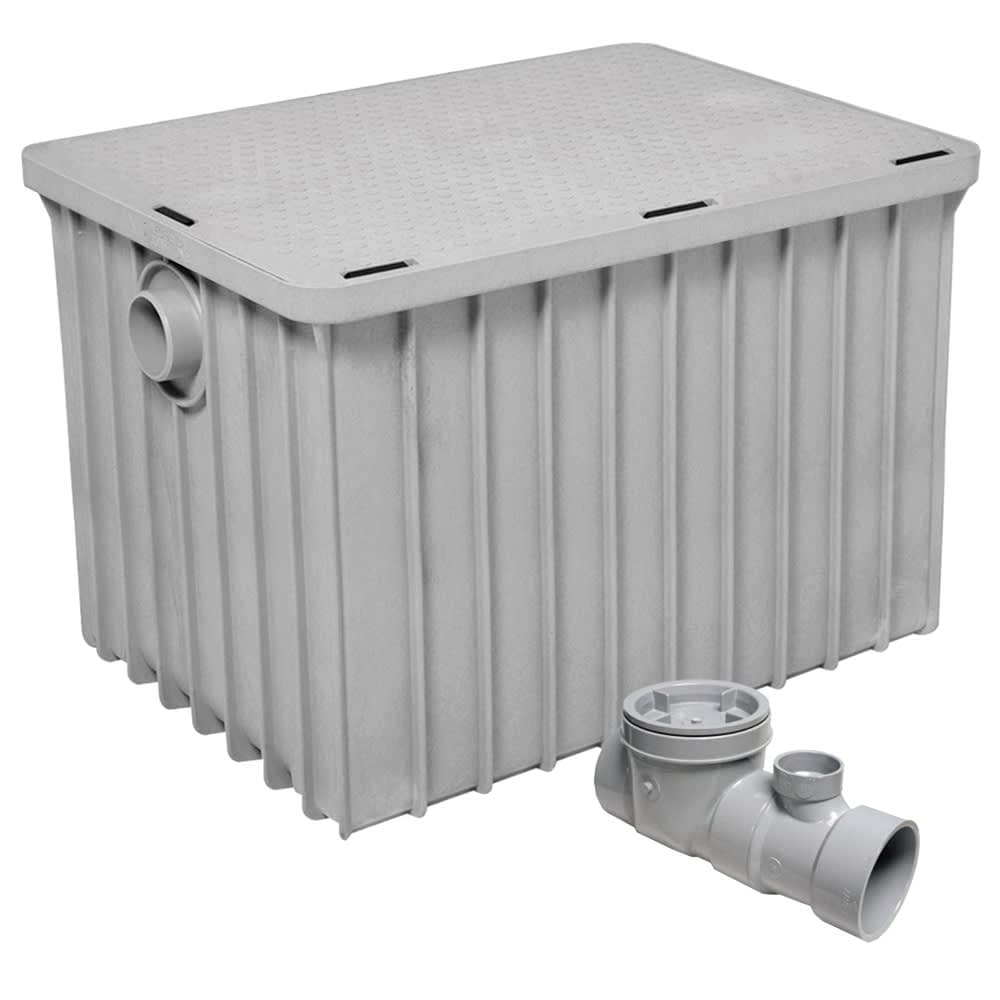 Canplas 3950A03 Grease Trap, 50 Gal/Min, 122 lb Capacity, 3" Connection