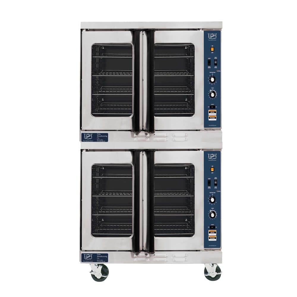 Duke E102-G Double Full Size Natural Gas Convection Oven - 40,000 BTU