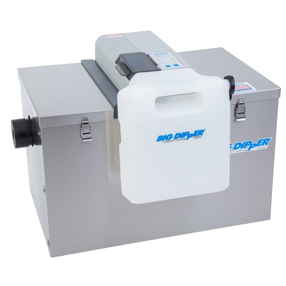 Thermaco W-350-IS 85 1/5 lb Big Dipper® Pro Grease Trap w/ 35 GPM Capacity, Polyethylene/Stainless Steel