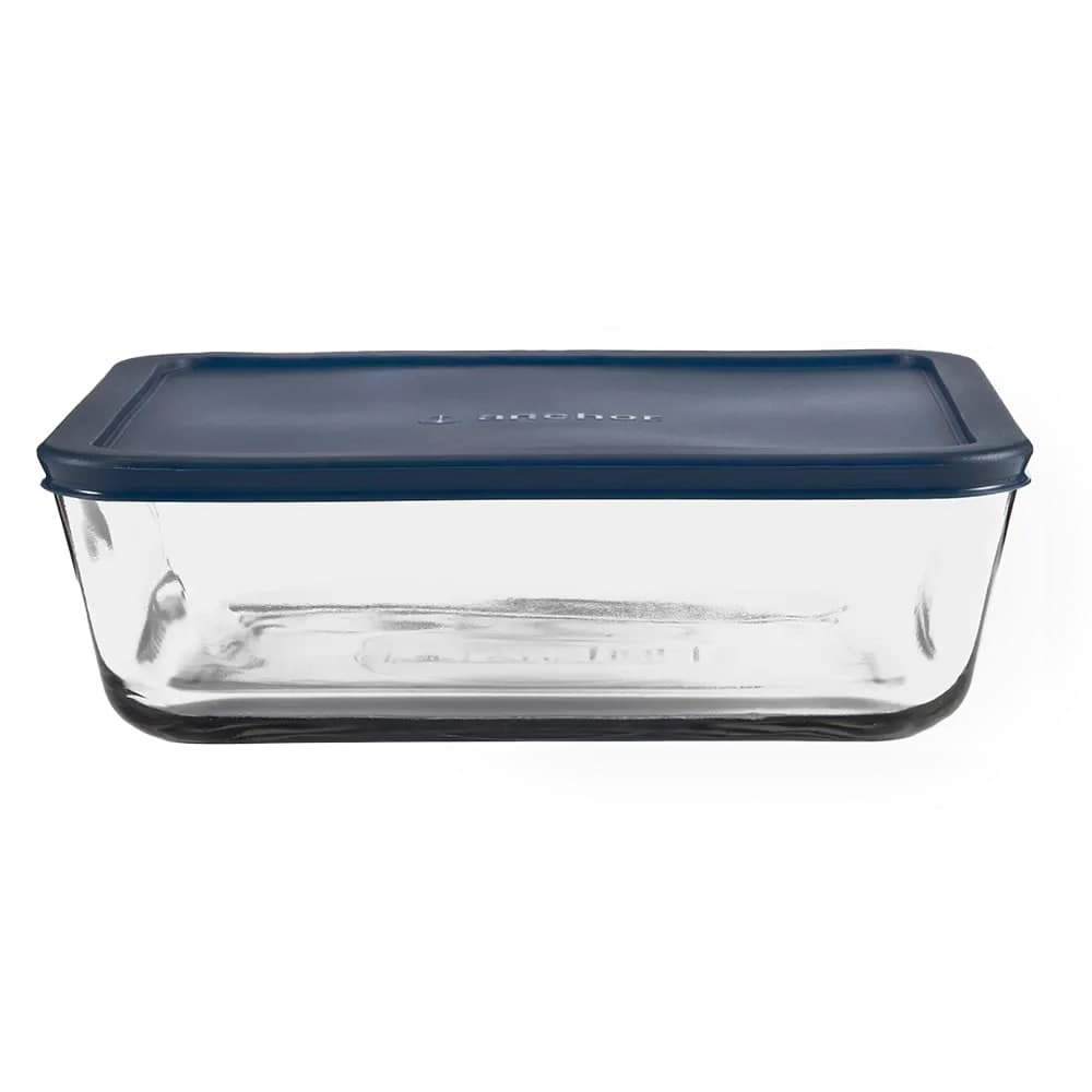 Anchor Hocking 11 cup Rectangular Food Storage Glass w/ Blue Lid (85914L20)