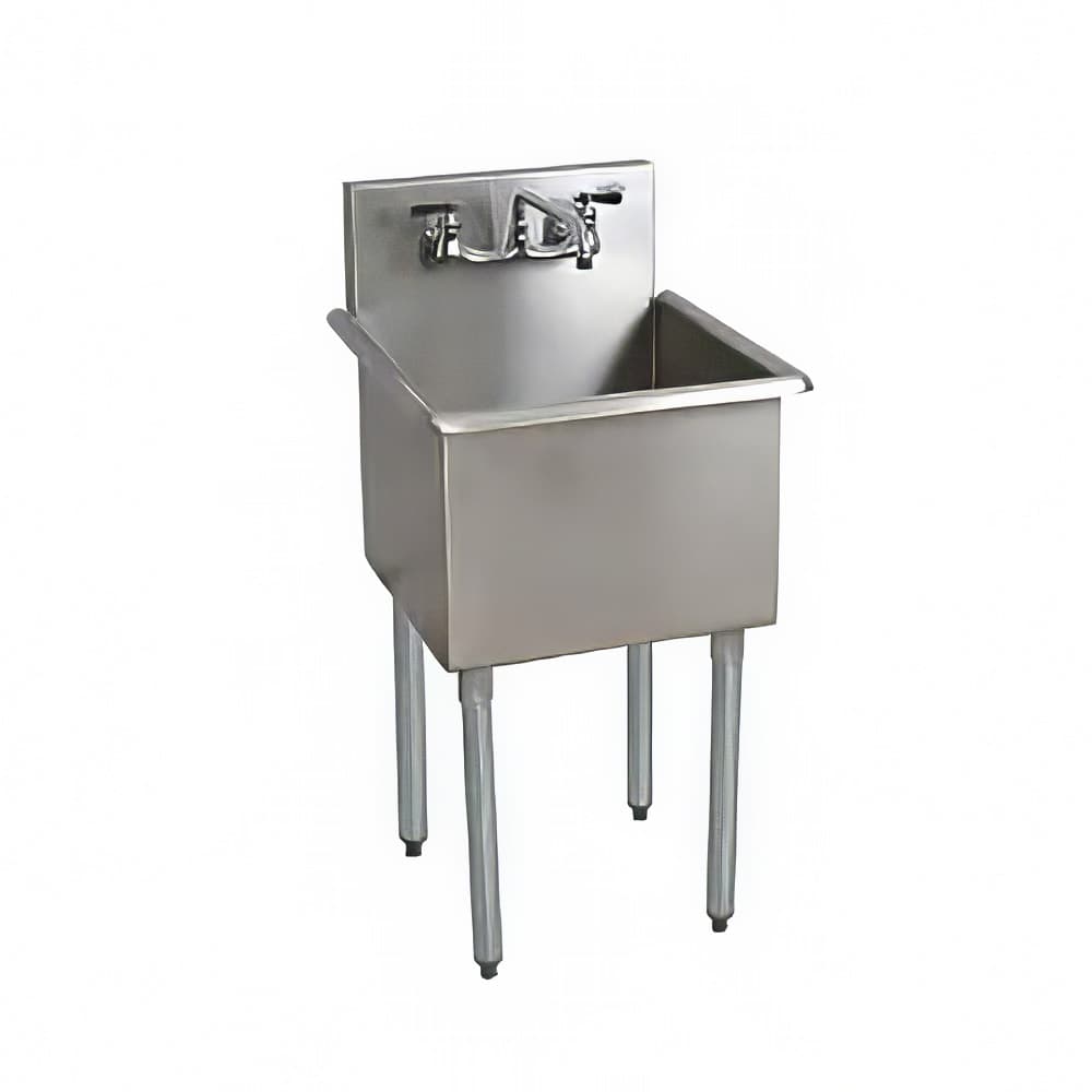 BK Resources BK8BS-1-24-14 27" 1 Compartment Sink w/ 24"L x 24"W Bowl, 14" Deep