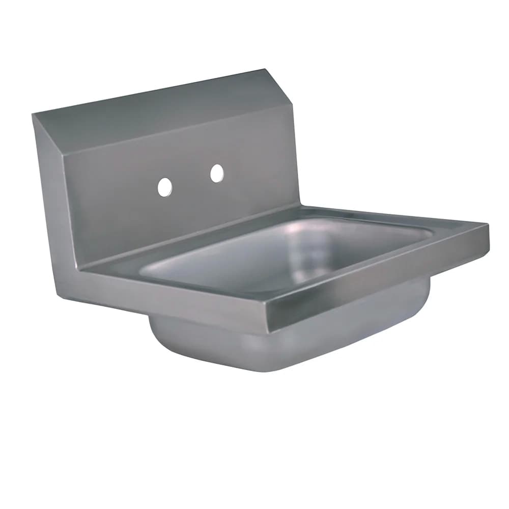 Splash Wall Mount Commercial Hand Sink w/ 14"L x 10"W x 5"D Bowl, Basket Drain (HS-14-10-5)