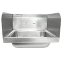 Splash Wall Mount Commercial Hand Sink w/ 13 3/4"L x 9 7/8"W x 5 3/8"D Bowl, Side Splashes (HS-GF-SS-14-10-5) thumbnail 3