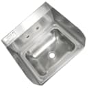 Splash Wall Mount Commercial Hand Sink w/ 13 3/4"L x 9 7/8"W x 5 3/8"D Bowl, Side Splashes (HS-GF-SS-14-10-5) thumbnail 4