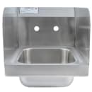 Splash Wall Mount Commercial Hand Sink w/ 9"L x 11"W x 5"D Bowl, Side Splashes (HS-GF-SS-9-9-5) thumbnail 3