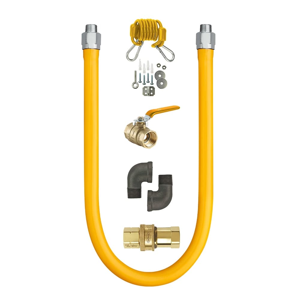 Splash 48" Gas Connector Kit w/ 3/4" Male/Male Couplings - Quick Disconnect (SPL7548K)