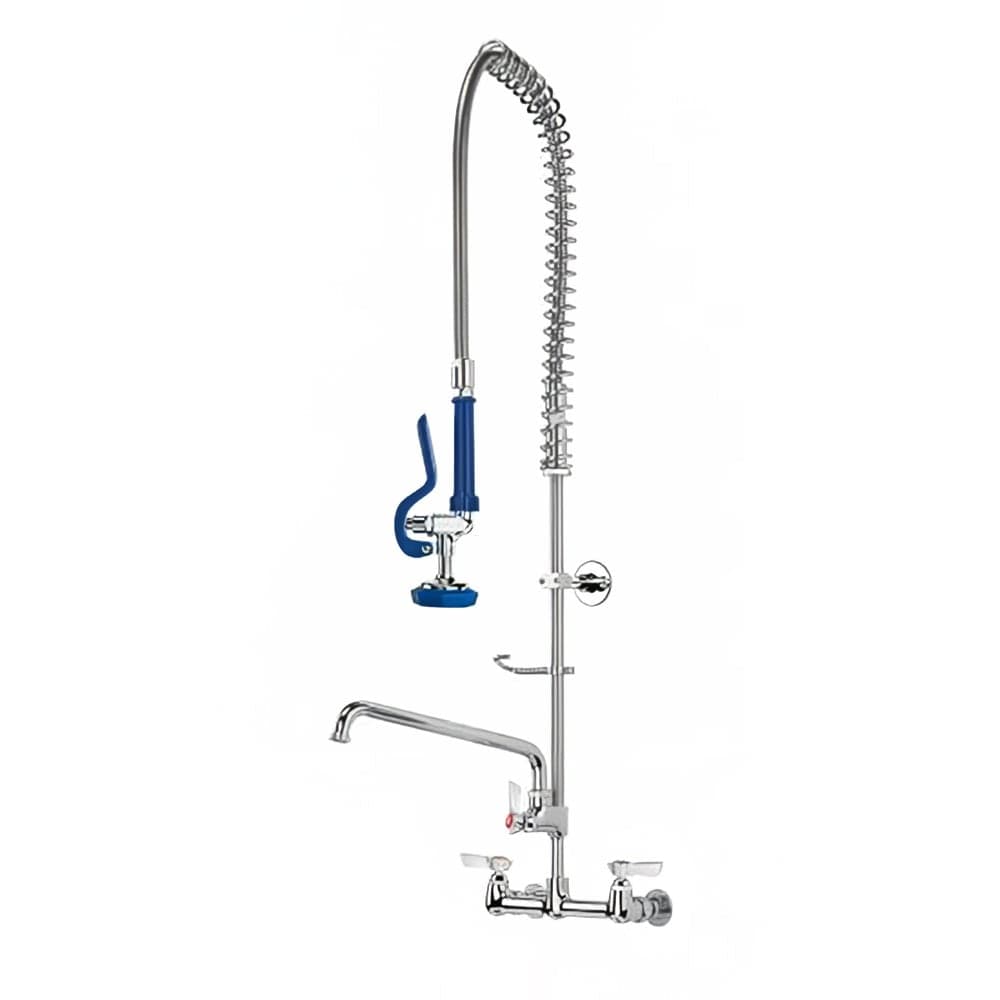 Splash Wall Mount Pre Rinse Unit w/ Add On Faucet & 44" Hose, 1/2" NPT Female Threads (SPL325W-20)