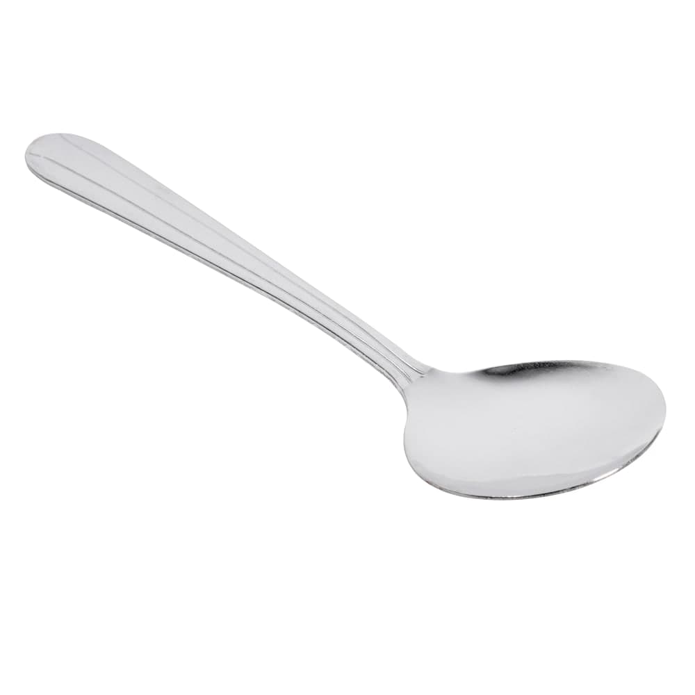 Winco 0001-04 6" Bouillon Spoon with 18/0 Stainless Grade, Dominion Pattern