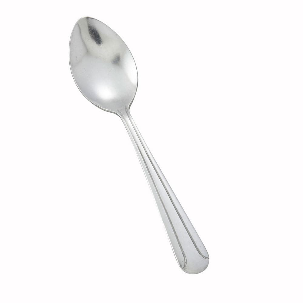 Winco 0001-09 4 5/8" Demitasse Spoon with 18/0 Stainless Grade, Dominion Pattern