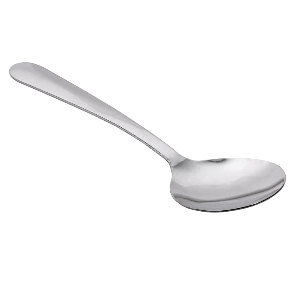 Winco 0002-04 6" Bouillon Spoon with 18/0 Stainless Grade, Windsor Pattern
