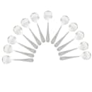 Winco 0005-04 6 1/8" Bouillon Spoon with 18/0 Stainless Grade, Dots Pattern thumbnail 7