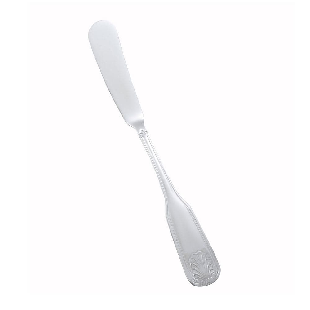 Winco 0006-12 7 1/16" Butter Knife with 18/0 Stainless Grade, Toulouse Pattern