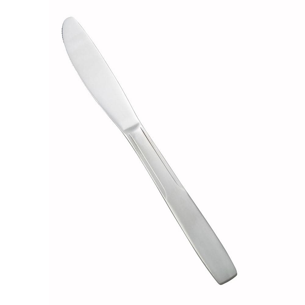 Winco 0008-08 8 1/8" Dinner Knife with 18/0 Stainless Grade, Manhattan Pattern