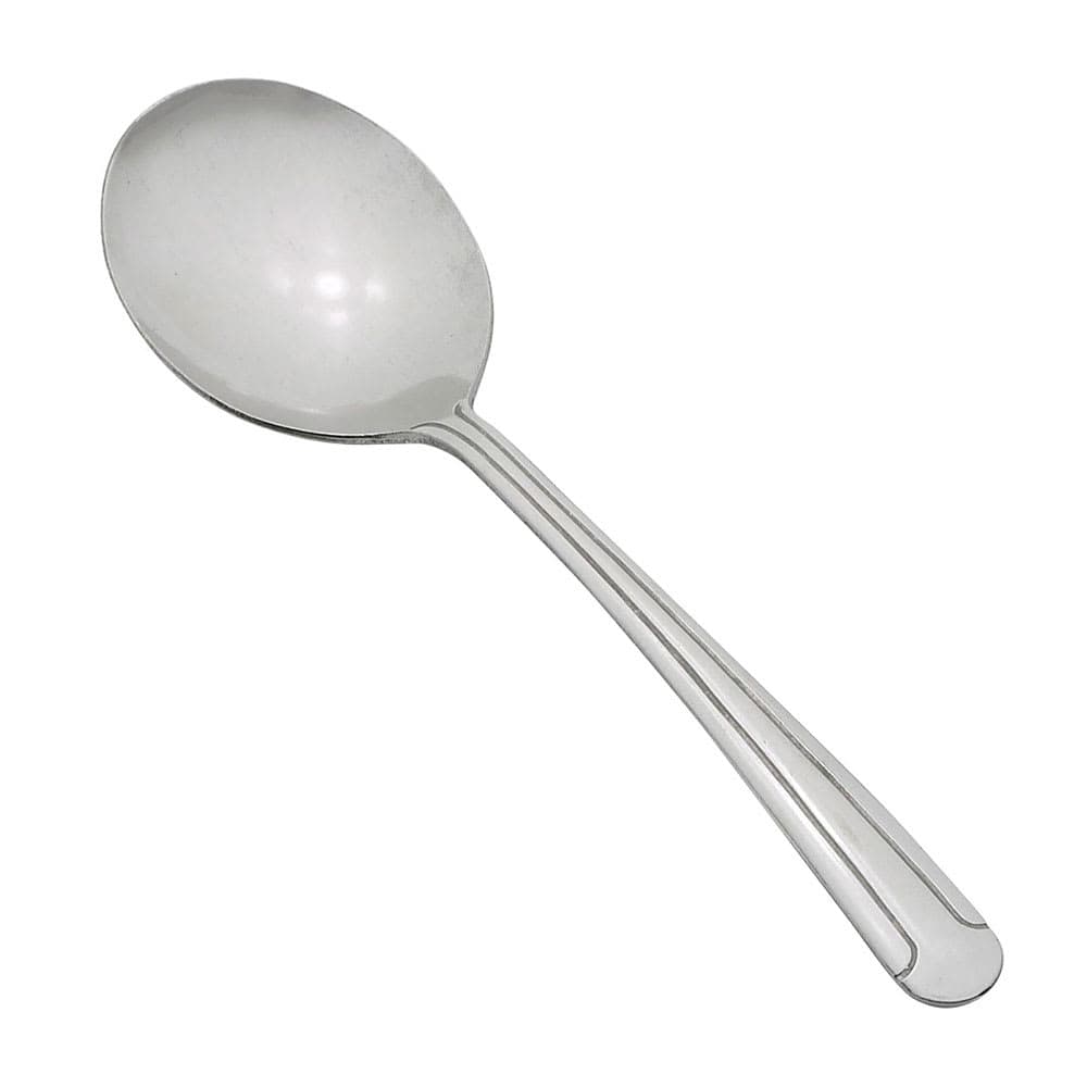 Winco 0014-04 5 7/8" Bouillon Spoon with 18/0 Stainless Grade, Dominion Pattern
