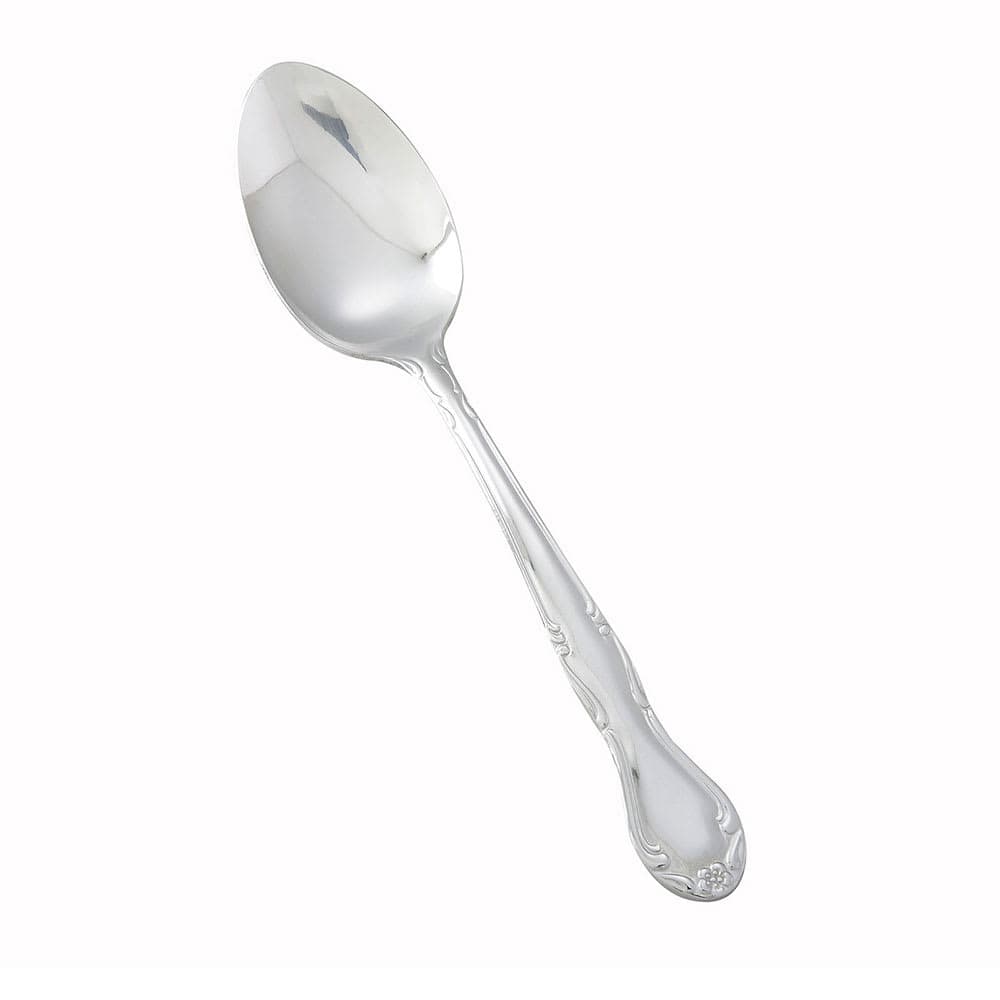 Winco 0024-03 7 1/8" Dinner Spoon with 18/0 Stainless Grade, Elegance Pattern