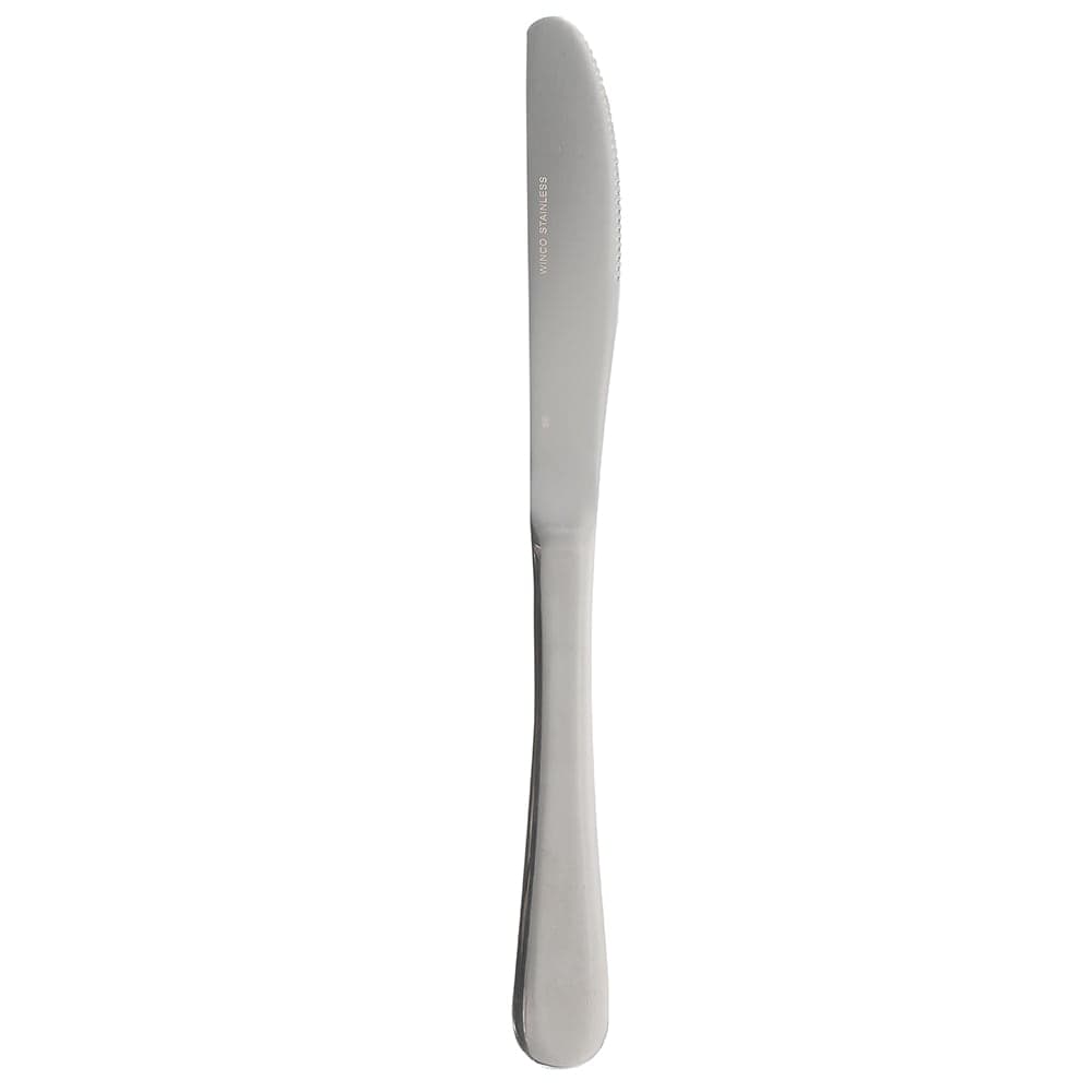 Winco 0026-08 8 5/8" Dinner Knife with 18/0 Stainless Grade, Elite Pattern