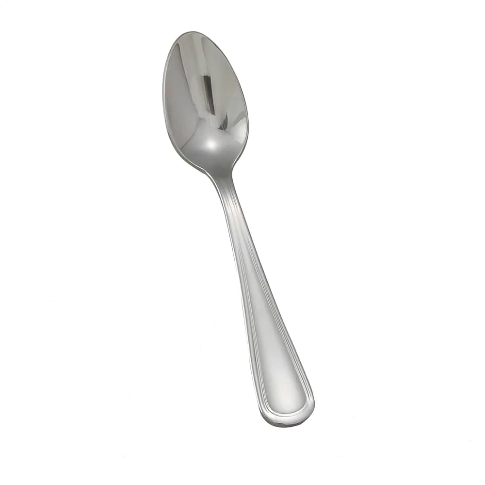 Winco 0030-09 4 5/8" Demitasse Spoon with 18/8 Stainless Grade, Shangarila Pattern