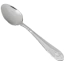 Winco 0031-01 6 1/8" Teaspoon with 18/8 Stainless Grade, Peacock Pattern thumbnail 2