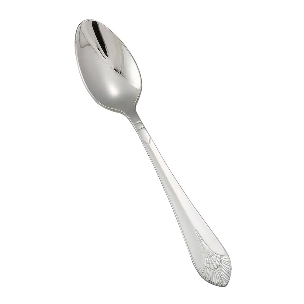 Winco 0031-03 7 9/16" Dinner Spoon with 18/8 Stainless Grade, Peacock Pattern