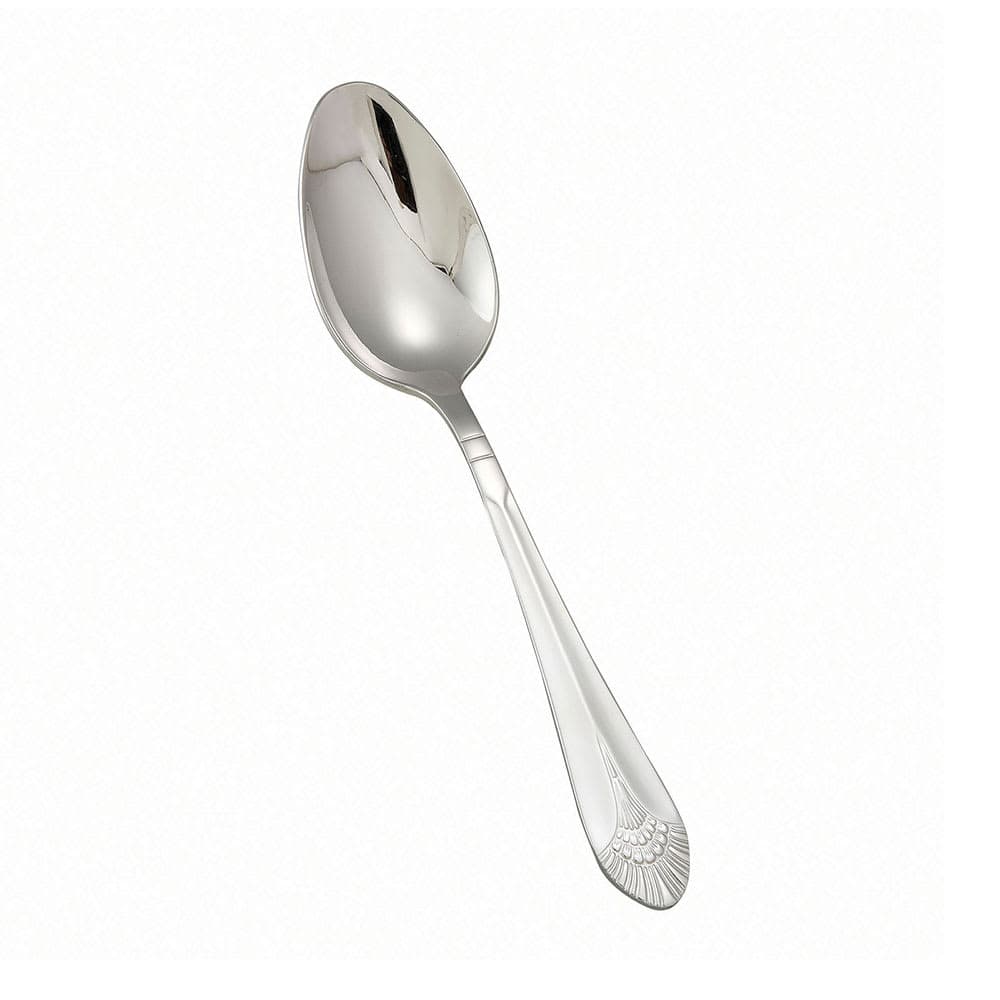 Winco 0031-10 8 3/8" Tablespoon with 18/8 Stainless Grade, Peacock Pattern